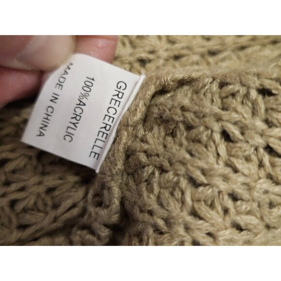 Grecerelle Chunky Asymmetrical Knit Pullover Cowl Neck Sweater Size Med Boho - Picture 3 of 9